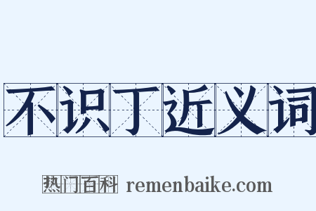 不识丁近义词是什么意思的图片